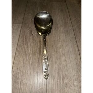Vintage‎ National Silverplate Garden of Roses Serving Berry Casserole Spoon
